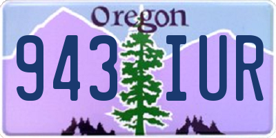 OR license plate 943IUR