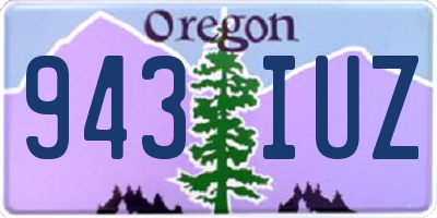 OR license plate 943IUZ