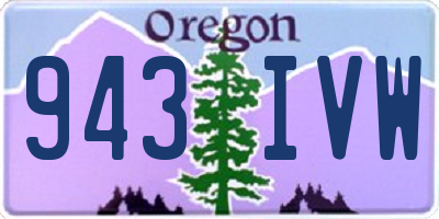 OR license plate 943IVW