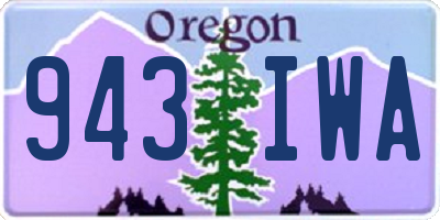 OR license plate 943IWA