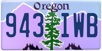 OR license plate 943IWB