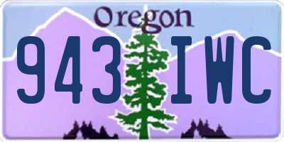 OR license plate 943IWC