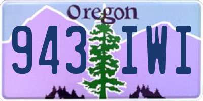 OR license plate 943IWI