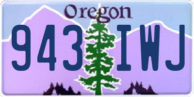 OR license plate 943IWJ