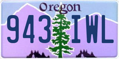 OR license plate 943IWL