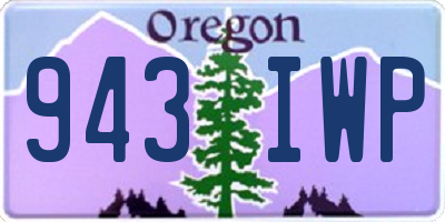 OR license plate 943IWP