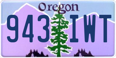 OR license plate 943IWT