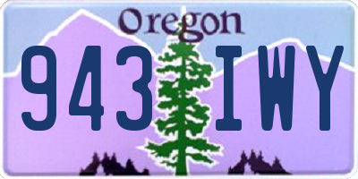 OR license plate 943IWY
