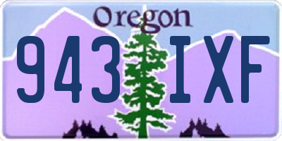 OR license plate 943IXF
