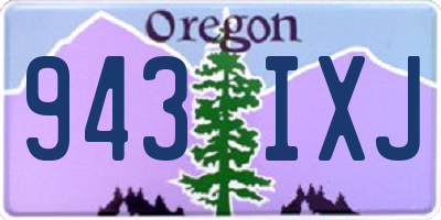OR license plate 943IXJ