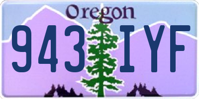 OR license plate 943IYF