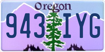 OR license plate 943IYG