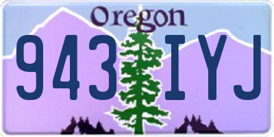 OR license plate 943IYJ
