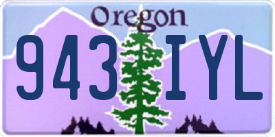 OR license plate 943IYL