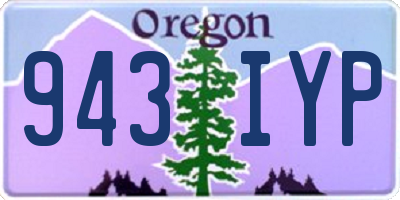 OR license plate 943IYP