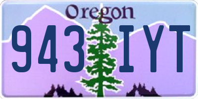 OR license plate 943IYT