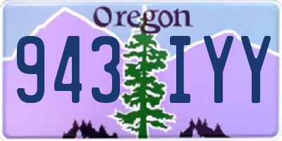 OR license plate 943IYY