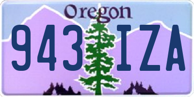 OR license plate 943IZA