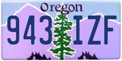 OR license plate 943IZF