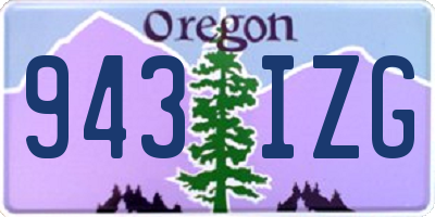 OR license plate 943IZG
