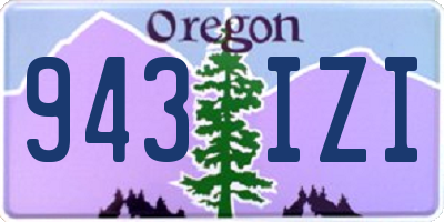 OR license plate 943IZI