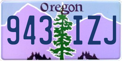 OR license plate 943IZJ