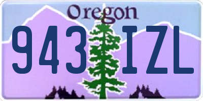 OR license plate 943IZL
