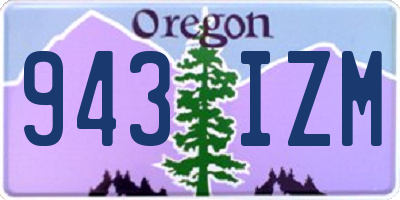 OR license plate 943IZM