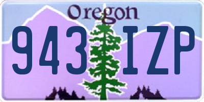 OR license plate 943IZP