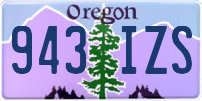OR license plate 943IZS