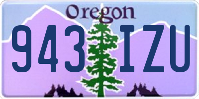 OR license plate 943IZU