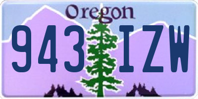 OR license plate 943IZW