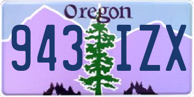 OR license plate 943IZX