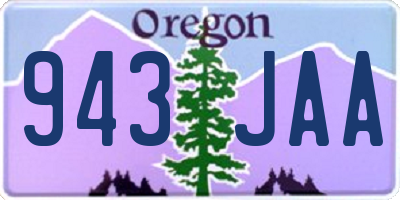 OR license plate 943JAA