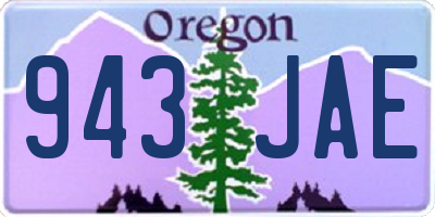 OR license plate 943JAE
