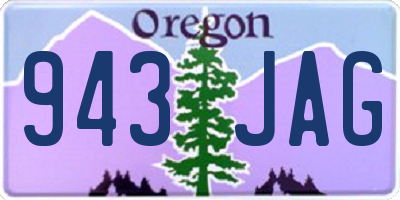 OR license plate 943JAG