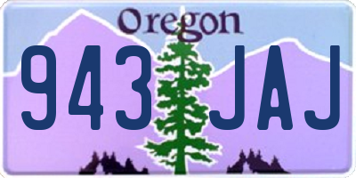 OR license plate 943JAJ