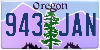 OR license plate 943JAN