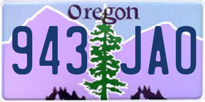OR license plate 943JAO