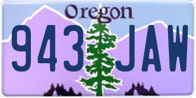 OR license plate 943JAW