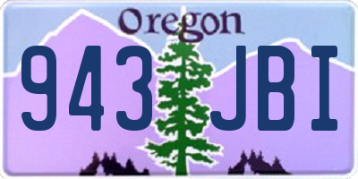 OR license plate 943JBI