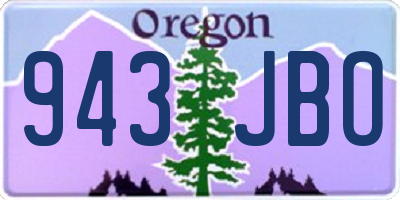 OR license plate 943JBO