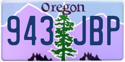 OR license plate 943JBP