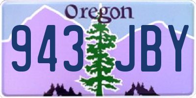 OR license plate 943JBY
