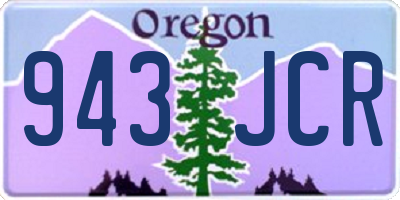 OR license plate 943JCR