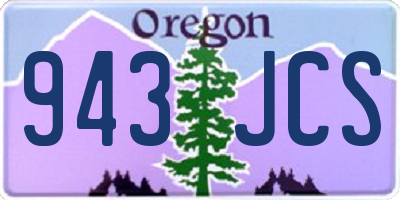 OR license plate 943JCS