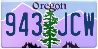 OR license plate 943JCW