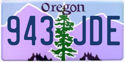 OR license plate 943JDE