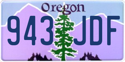 OR license plate 943JDF