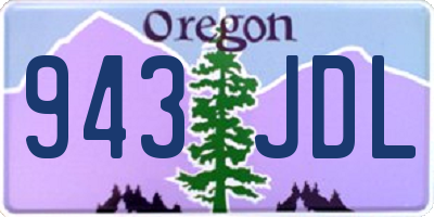 OR license plate 943JDL